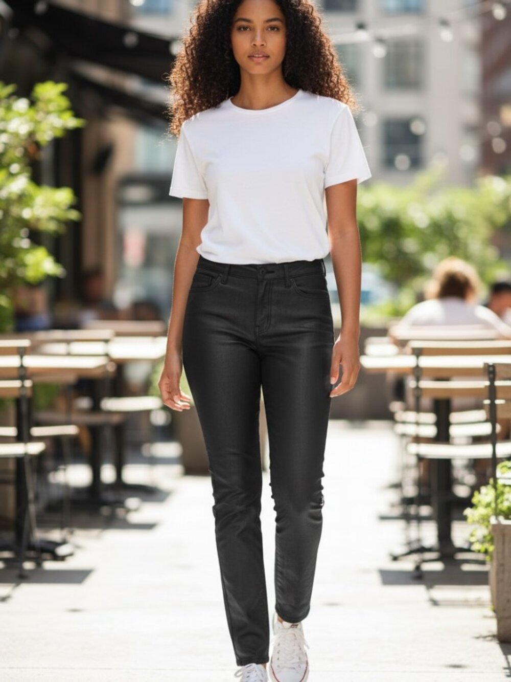 Social Standard by Sanctuary Black Faux Leather Pants Women’s Size 10‎
